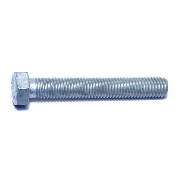 Midwest Fastener 1/2"-13 Hex Head Cap Screw, Hot Dipped Galvanized Steel, 3-1/2 in L, 25 PK 54437